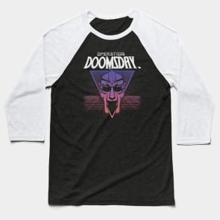 Retrowave Doom Gradient 9 Baseball T-Shirt